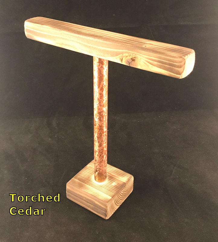 (image for) 12" Bracelet Stand with Distressed Copper Risers