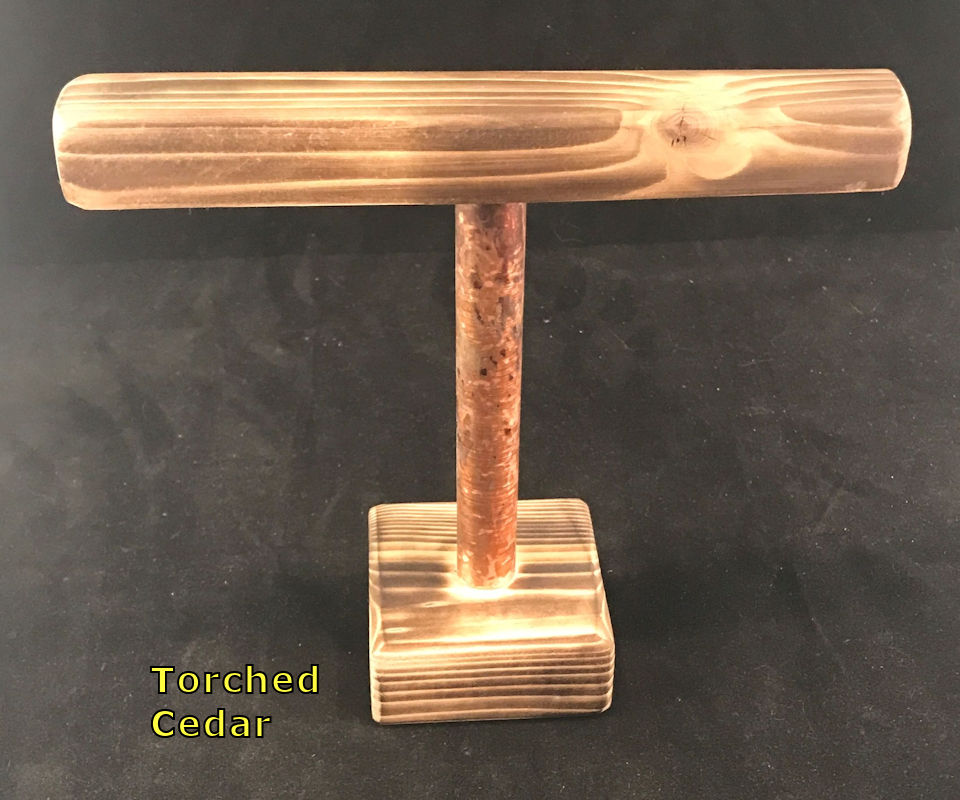 (image for) 9" Bracelet Stand with Distressed Copper Risers