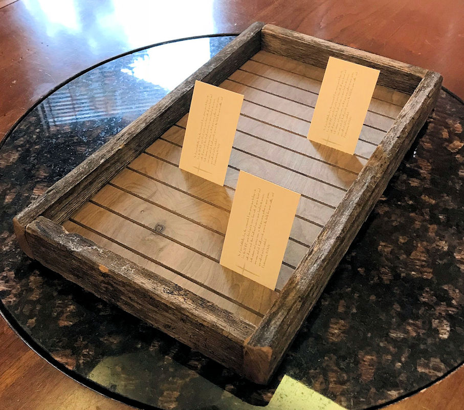 (image for) Card Holder Tray in your choice of wood