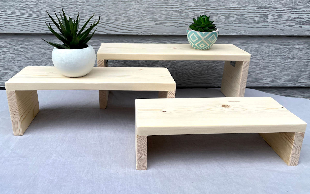 (image for) Tall Nesting Risers in Natural Pine