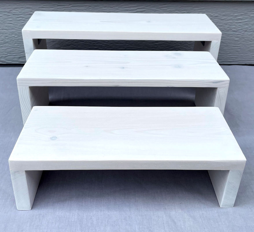 (image for) Tall Nesting Risers in White Washed Pine